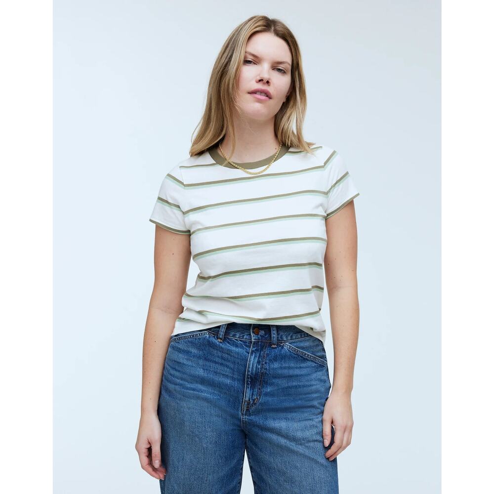 Madewell Northside Vintage Tee Size Small Stripes Preppy Casual Normcore